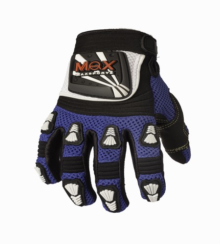 GUANTES MOTOCROSS MAX VMX09 (AZUL) L/PREMIUM TALLE L